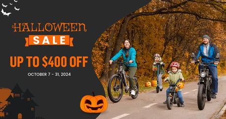 Riding Halloween: E-bikes & E-scooters make it easy to play trick-or-treating!