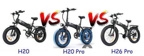 RIDSTAR Folding Electric bike H20 vs H26 Pro