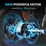 5TH WHEEL Thunder 1FT (EB06) 20" Fat Tire Electric Folding Bike 800W Motor 48V 10Ah Battery