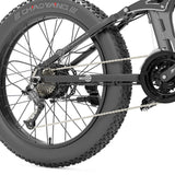 BEZIOR X-PLUS 26*4.0" Fat Tire Electric Folding Bike 1500W Motor 48V 17.5Ah Battery