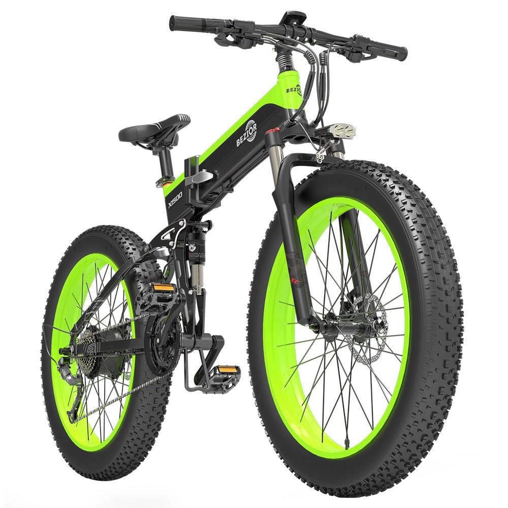 BEZIOR X1500 26x4" Electric Mountain Bike 1500W Motor 48V 12.8Ah Battery