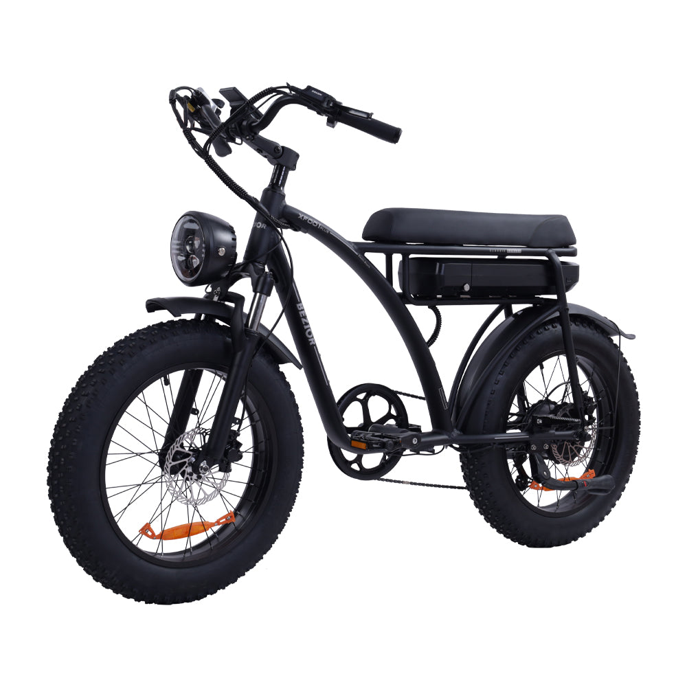 BEZIOR XF001 PLUS 20" Fat Tire Retro Electric Bike 1000W Motor 48V 17.5Ah Battery