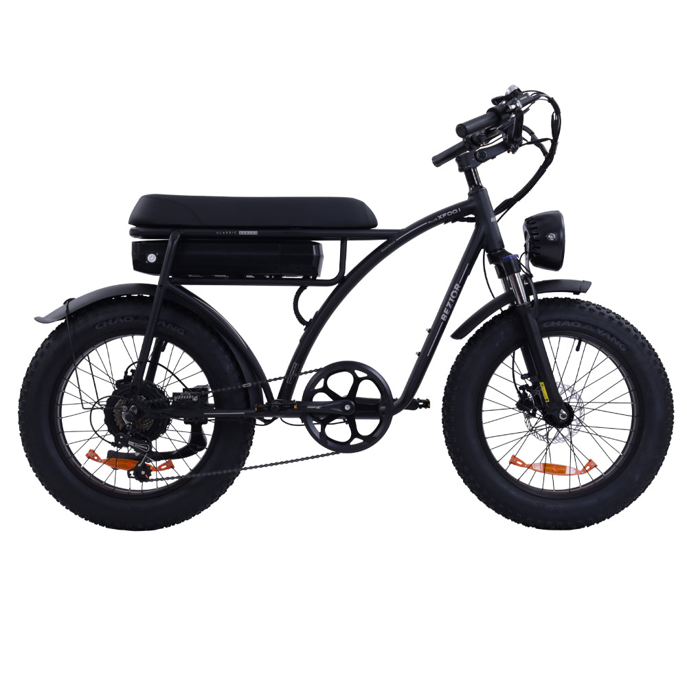 BEZIOR XF001 PLUS 20" Fat Tire Retro Electric Bike 1000W Motor 48V 17.5Ah Battery