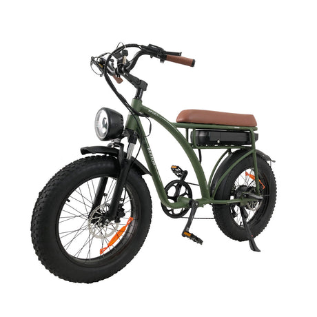 BEZIOR XF001 PLUS 20" Fat Tire Retro Electric Bike 1000W Motor 48V 17.5Ah Battery