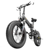 BEZIOR XF200 20*4" Fat Tire Electric Folding Bike 1000W Motor 48V 12.8AH Battery