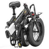 BEZIOR XF200 20*4 ''vélo pliant électrique gros pneu 1000W moteur 48V 12.8AH batterie