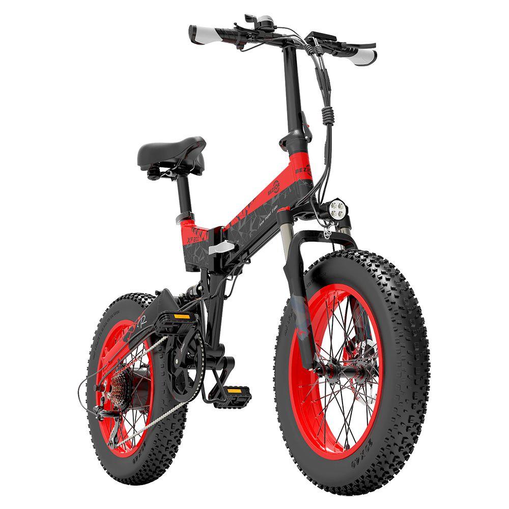 BEZIOR XF200 20*4" Fat Tire Electric Folding Bike 1000W Motor 48V 12.8AH Battery