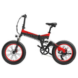 BEZIOR XF200 20*4" Fat Tire Electric Folding Bike 1000W Motor 48V 12.8AH Battery