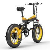 BEZIOR XF200 20*4" Fat Tire Electric Folding Bike 1000W Motor 48V 12.8AH Battery