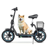 BOGIST M5 Elite-Honeywhale 14" Electric Scooter 500W Motor 48V 13Ah Seat and Cargo Carrier