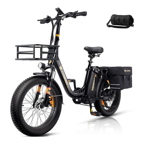 CYCROWN Free 20" Step-Thru Fat Tire All-Terrain Electric Bike 1000W Peak Motor 48V 15.6Ah Battery