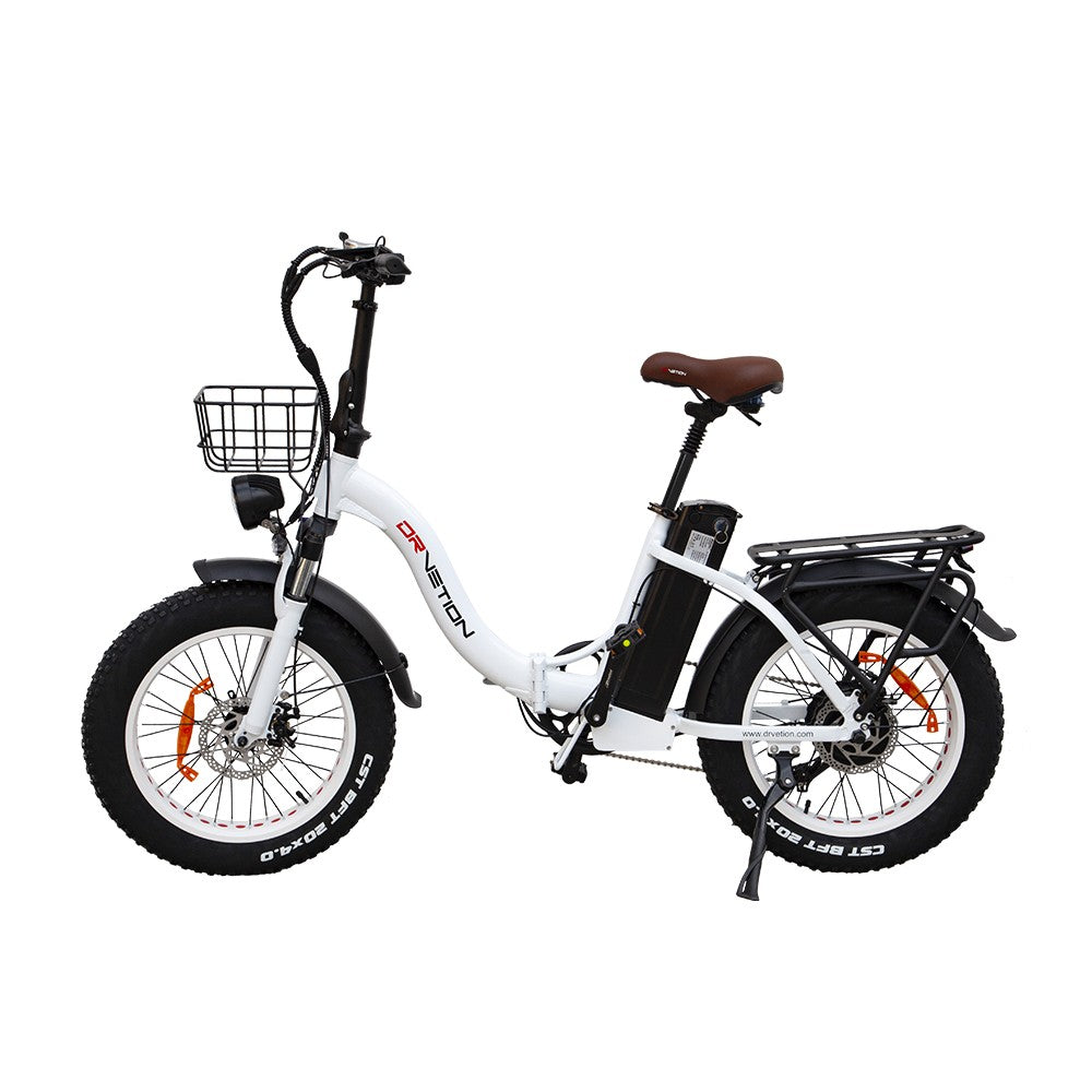 DRVETION CT20 20" Fat Tires Folding Electric Bike 750W Motor 48V 10Ah/15Ah/20Ah Battery