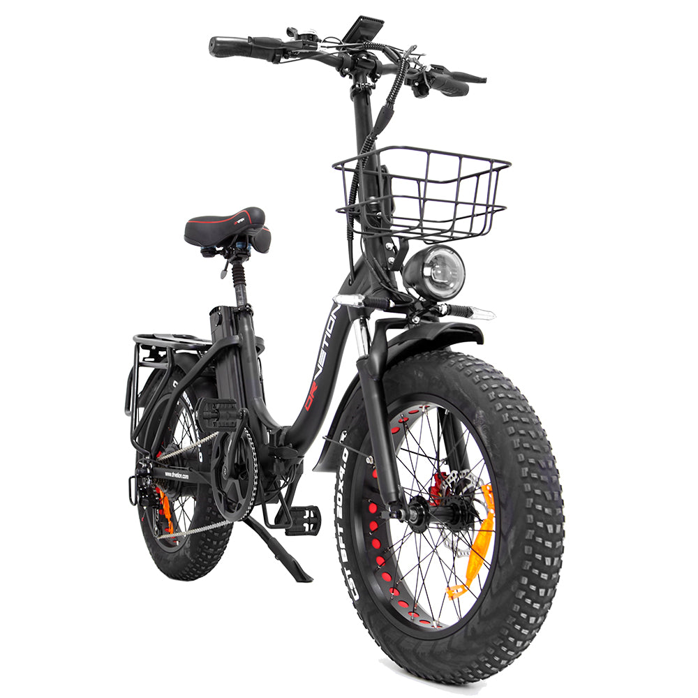 DRVETION CT20 20" Fat Tires Folding Electric Bike 750W Motor 48V 10Ah/15Ah/20Ah Battery