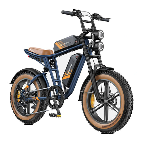 ENGWE M20 2.0 20" Retro Fat Tire Off-road Electric Bike 750W Motor 52V 15.6Ah Dual Batteries