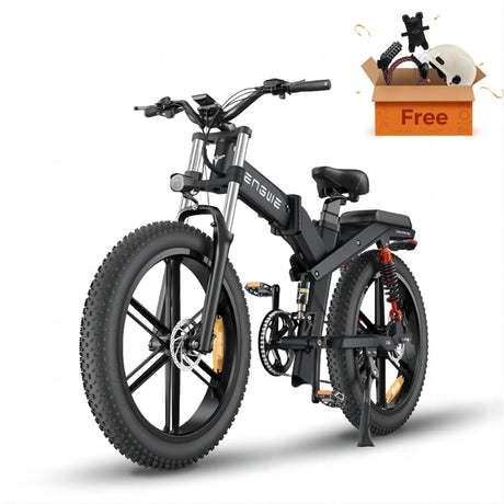 ENGWE X26 26" Fat Tire Folding Electric Bike MTB 1200W (Peak) Motor 48V 29.2Ah Dual Battery