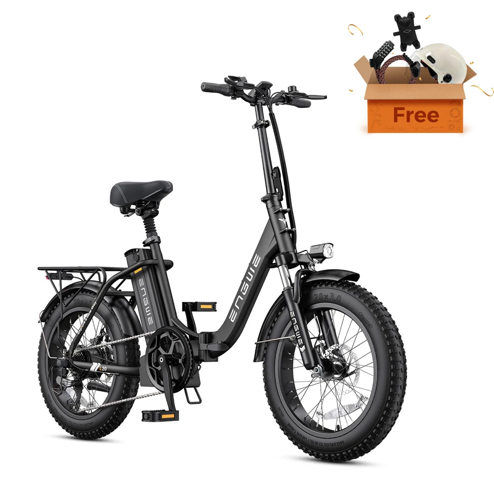 ENGWE L20 2.0 20" Step-Thru Folding Electric Bike 1125W Motor Peak 52V 13Ah Battery