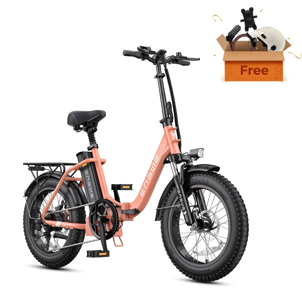 ENGWE L20 2.0 20" Step-Thru Folding Electric Bike 1125W Motor Peak 52V 13Ah Battery