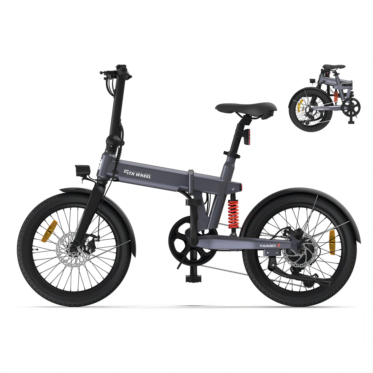 5TH WHEEL Thunder 2 (EB05) 20" Fat Tire Electric Folding  Bike 700W Motor 36V 10.4Ah Battery