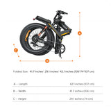 ENGWE X24 24" Fat Tire Folding Electric Bike MTB 1200W (Peak) Motor 48V 29.2Ah Dual Battery