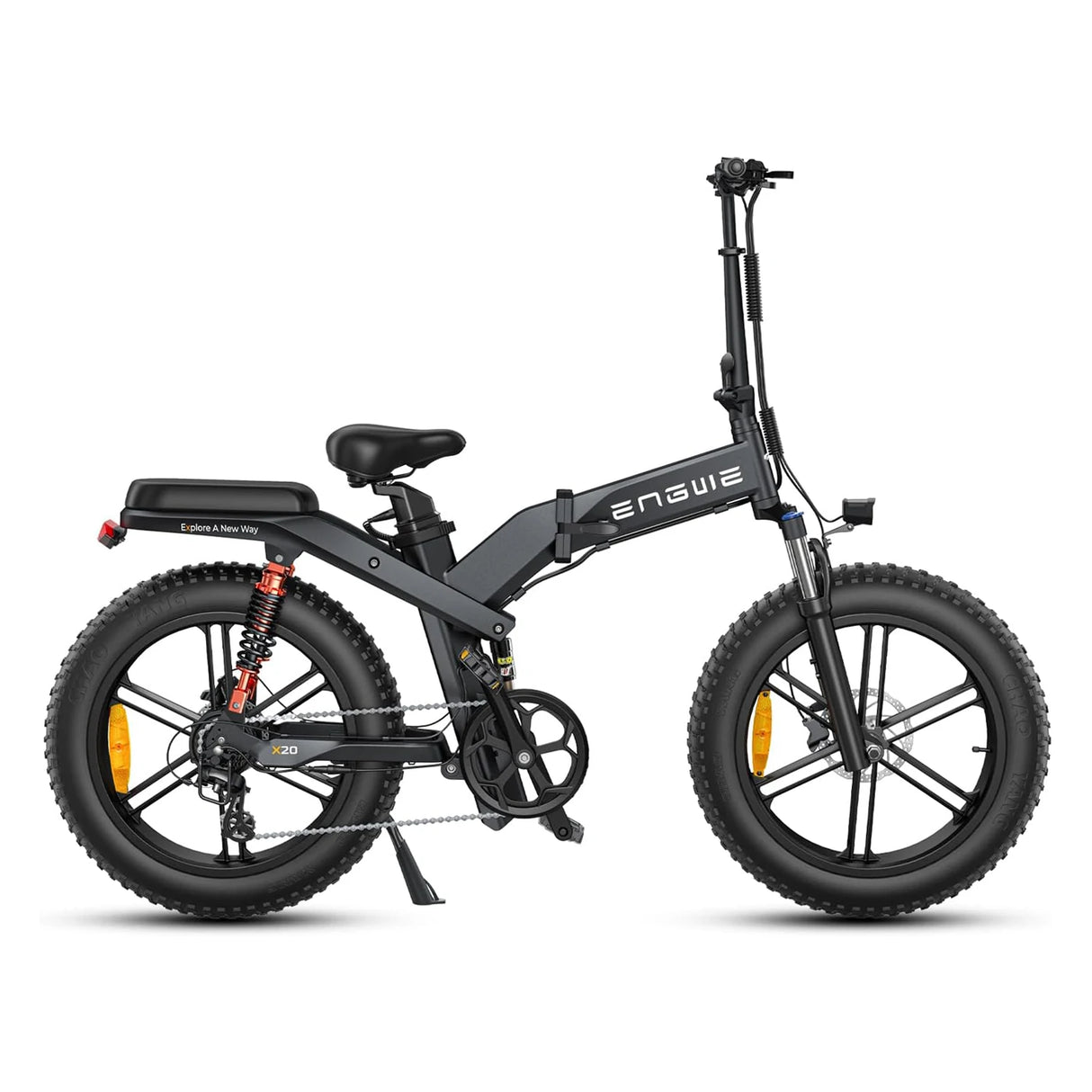 ENGWE X20 20" Fat Tire Folding Electric Bike MTB 1000W (Peak) Motor 48V 22.2Ah Dual Battery