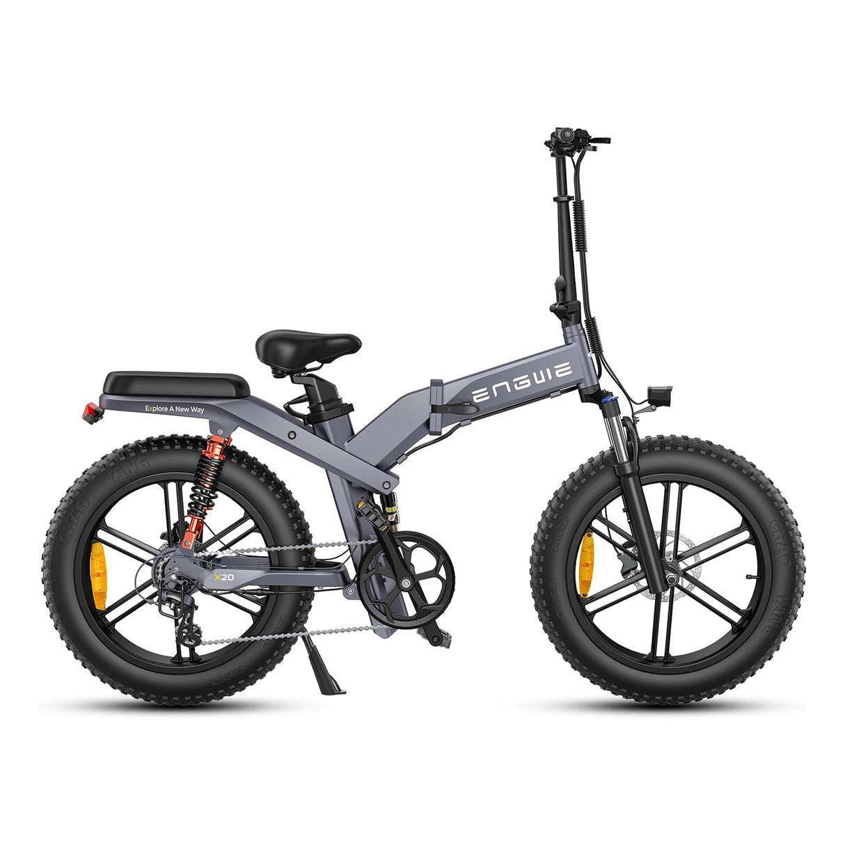 ENGWE X20 20" Fat Tire Folding Electric Bike MTB 1000W (Peak) Motor 48V 22.2Ah Dual Battery