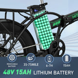 HITWAY BK11M 20" Folding Electric Bike 750W Motor 48V 15Ah Battery