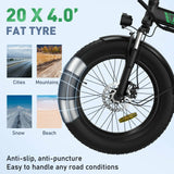 HITWAY BK11M 20" Folding Electric Bike 750W Motor 48V 15Ah Battery