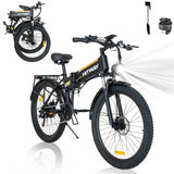 HITWAY BK12M 26" Folding Electric Bike 750W Motor 48V 15Ah Battery