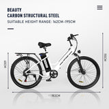 HITWAY BK8M 26" Electric Mountain Bike 500W Motor 36V 15Ah Battery