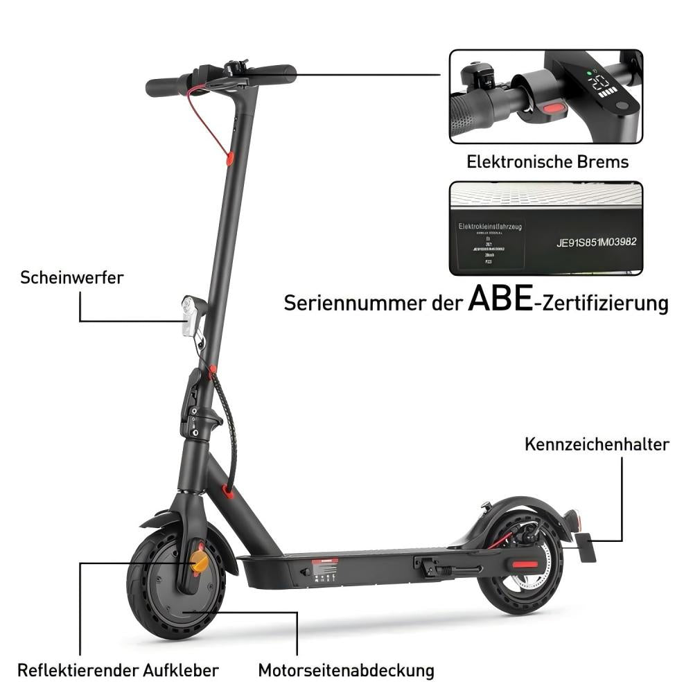 ISINWHEEL E9 8.5" Commuting Electric Scooter 350W Motor 36V 7.5Ah Battery (ABE)