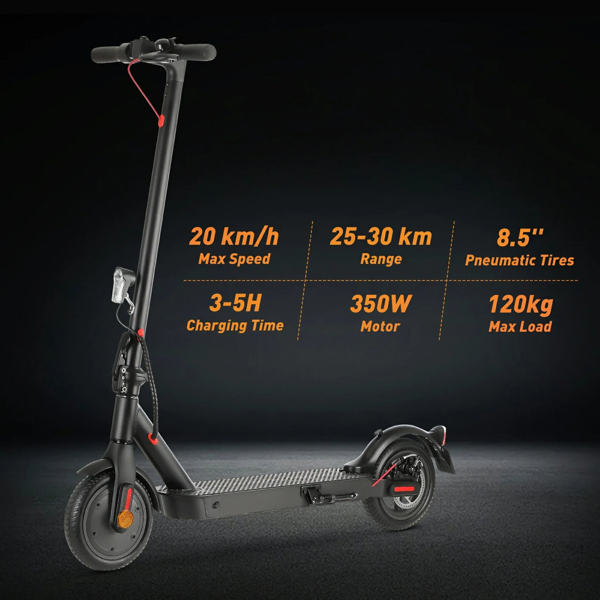 ISINWHEEL E9 Pro 8.5" Commuting Electric Scooter 350W Motor 36V 7.5Ah Battery (ABE)