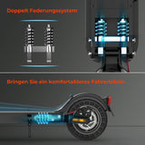 ISINWHEEL E9T Max 10-calowy skuter elektryczny dojazdowy, silnik 500 W, akumulator 42 V, 10 Ah (ABE)