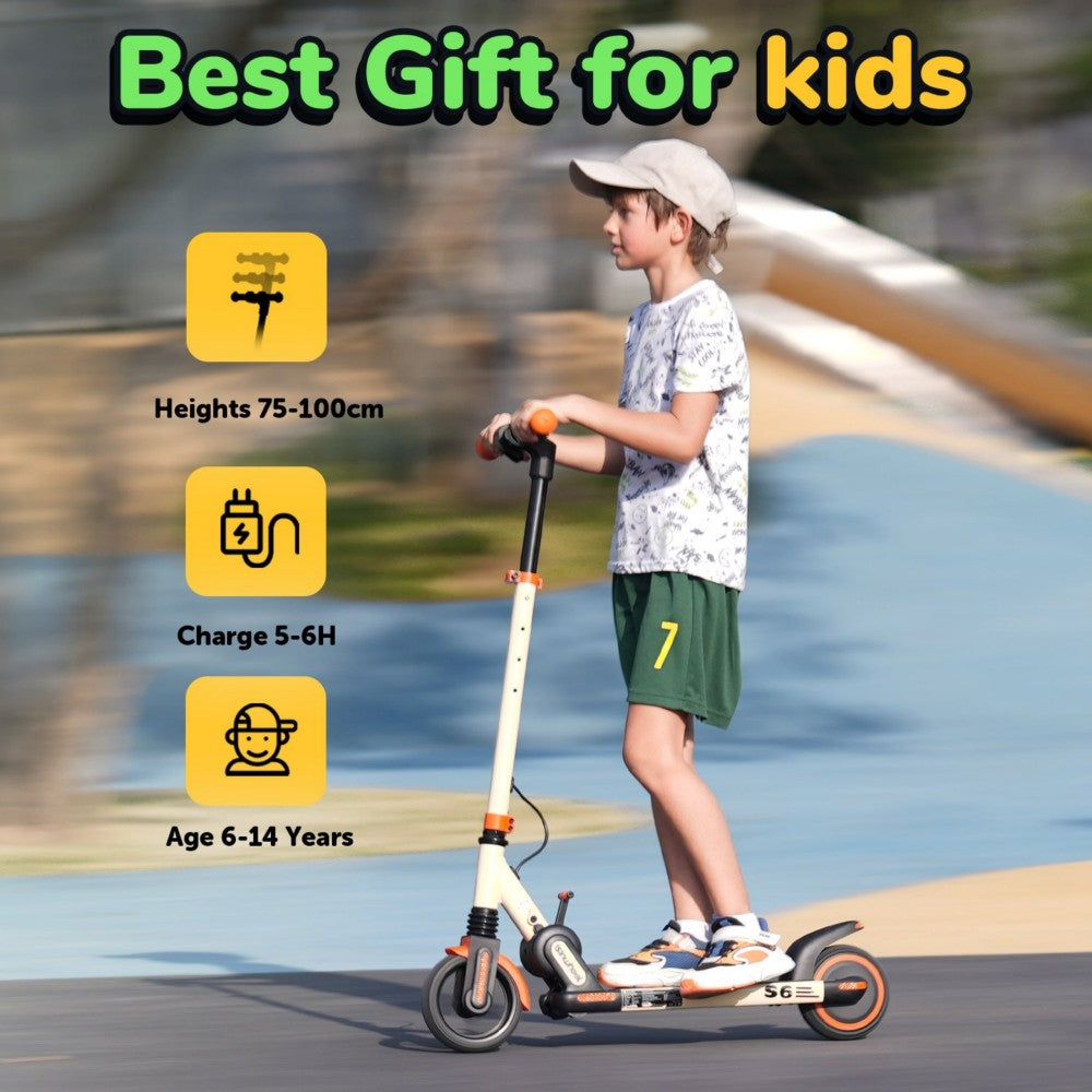 ISINWHEEL S6 6.5" Kids Foldable Electric Scooter 150W Motor 21.6V 5Ah Battery