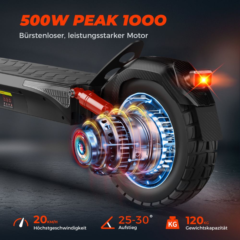 ISINWHEEL T4 10" terepjáró elektromos robogó 1000W motor 42V 12.5Ah akkumulátor (ABE)