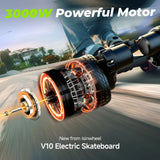 ISINWHEEL V10 Off Road Electric Skateboard with Remote Control 1500W*2 Dual Motors 43V 12.5Ah Battery