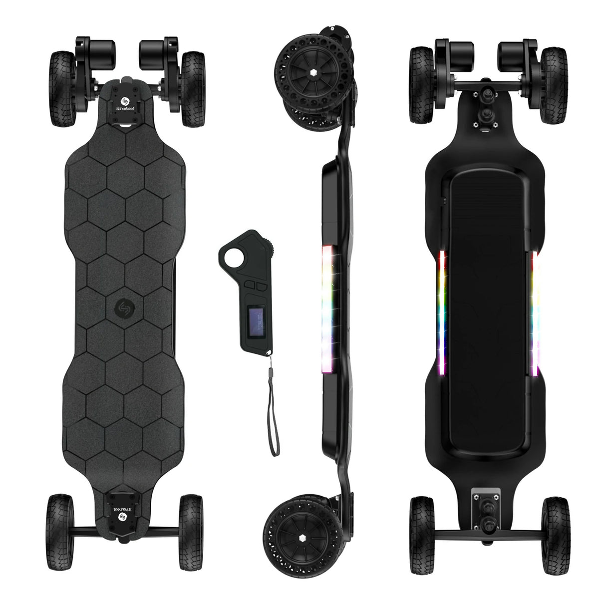 ISINWHEEL V10 Off Road Electric Skateboard with Remote Control 1500W*2 Dual Motors 43V 12.5Ah Battery