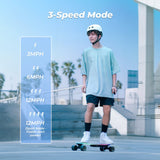 ISINWHEEL V6 Pro Electric Skateboard with Pedal Lights & Remote Control 500W Motor 24.5V 4.5Ah Battery