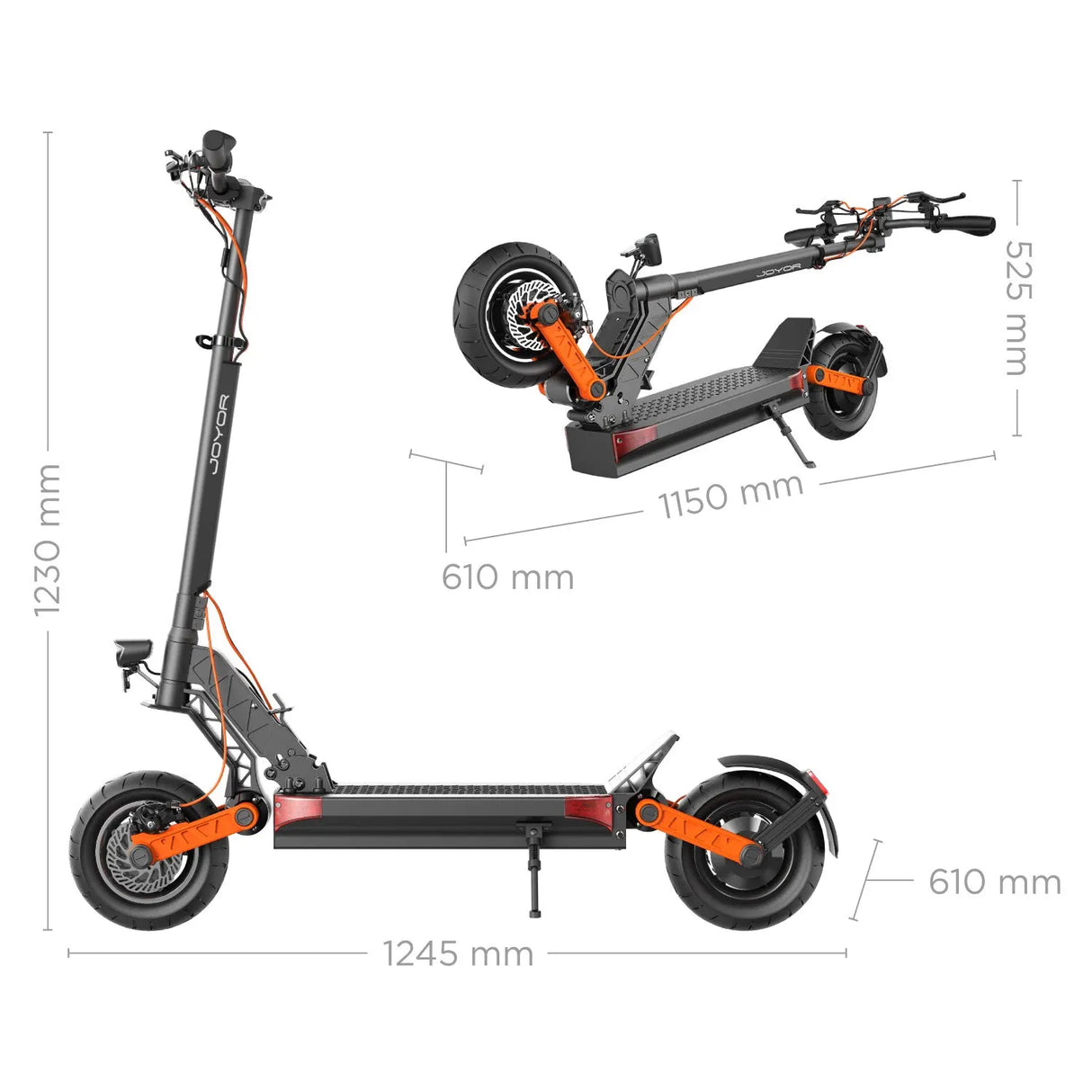 JOYOR S5 10" Scooter elettrico fuoristrada Motore 500W Batteria 48V 13Ah (ABE)