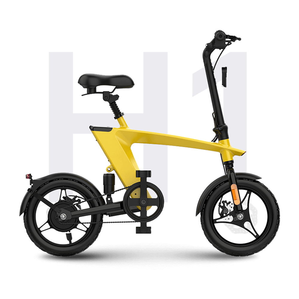 KIXIN H1 Flying Fish Mini City Electric Bike yellow gleeride