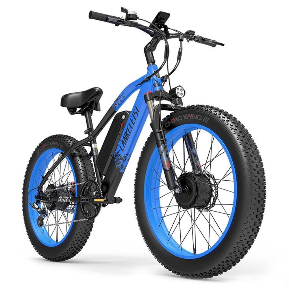 LANKELEISI MG740 PLUS 26" Fat Tire Off-Road Electric Bike 1000W*2 Dual Motor 48V 20Ah Battery