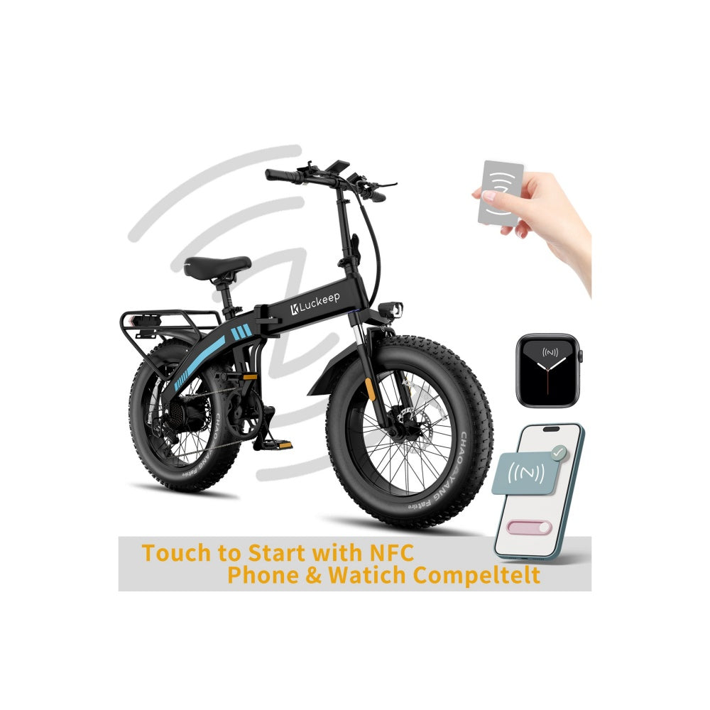 LUCKEEP X1 Lite 20" Folding Electric Bike 750W(1200W Peak) Motor 48V 15Ah Battery