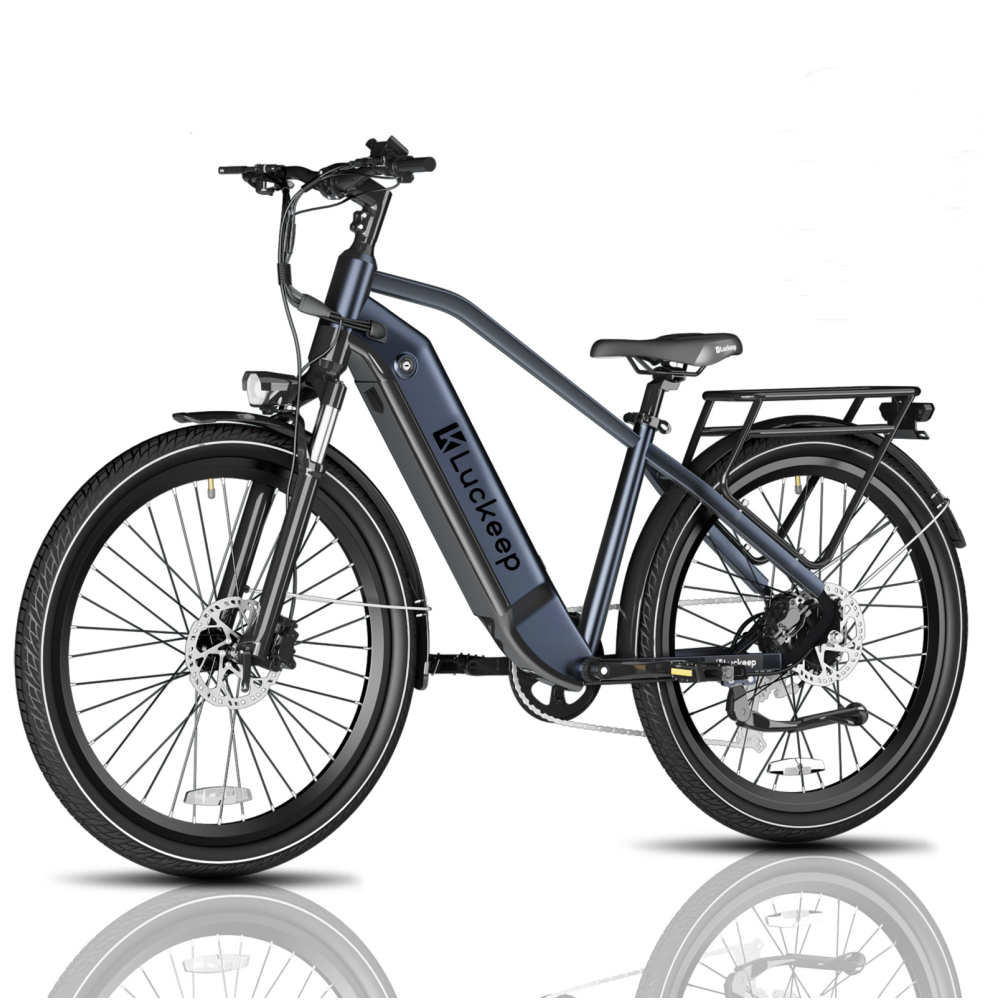 LUCKEEP X2 27.5" Step-Over Commuter Electric Bike 750W(1200W Peak) Motor 48V 20Ah Battery