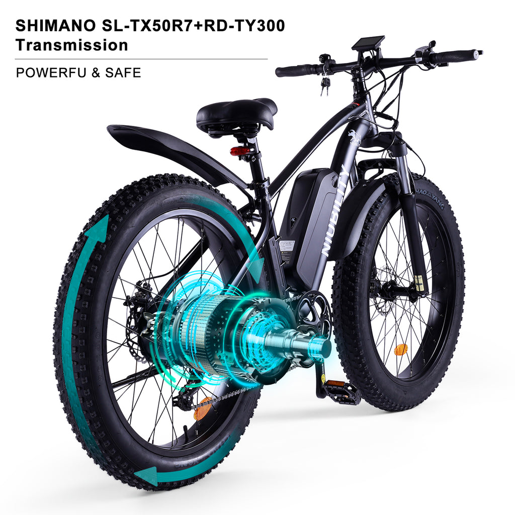 NIUBILITY B26 26" Electric Mountain Bike 1000W Motor 48V 15Ah Battery