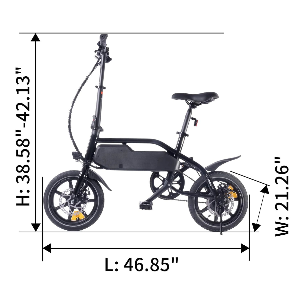 ONEBOT S1 14" Mini Folding Electric Bike 250W Motor 36V 5.2Ah Battery