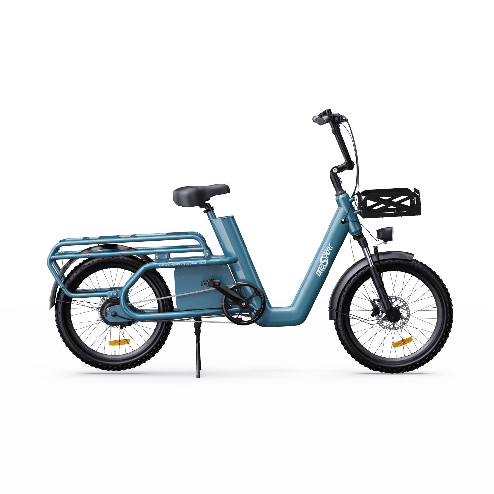 OneSport OT01 20" Step-Through Longtail Cargo Electric Bike 650W Motor 48V 27Ah Battery