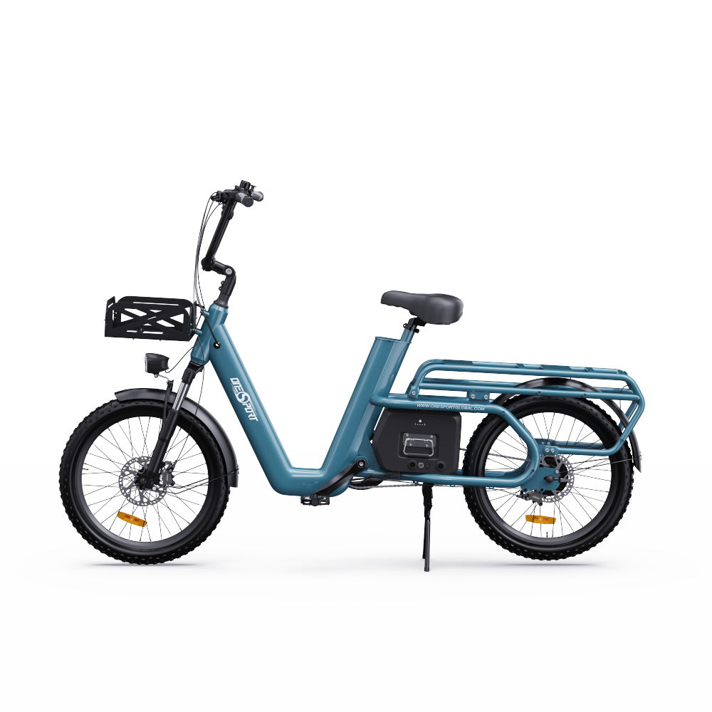 OneSport OT01 20" Step-Through Longtail Cargo Electric Bike 650W Motor 48V 27Ah Battery