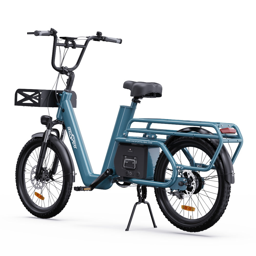 OneSport OT01 20" Step-Through Longtail Cargo Electric Bike 650W Motor 48V 27Ah Battery