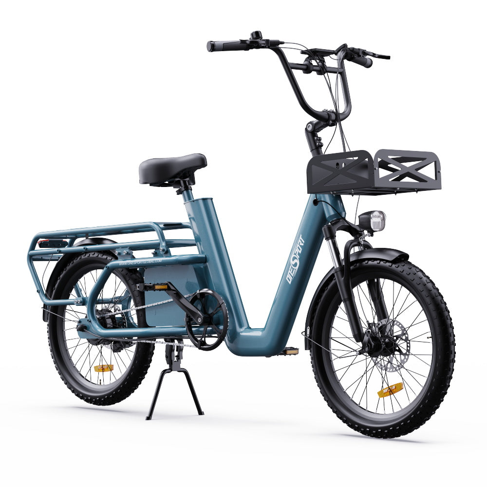 OneSport OT01 20" Step-Through Longtail Cargo Electric Bike 650W Motor 48V 27Ah Battery