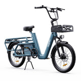 OneSport OT01 20" Step-Through Longtail Cargo Electric Bike 650W Motor 48V 27Ah Battery