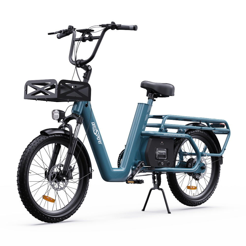 OneSport OT01 20" Step-Through Longtail Cargo Electric Bike 650W Motor 48V 27Ah Battery